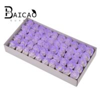 Fleur de savon en forme de rose à 3 couches |   Cadeau pour la Journée des enseignants |   Bleu Glace Pilée |   Bouquet et boîte cadeau en gros pour la décoration