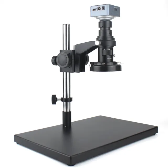 Full HD 48MP 4K 1080P Electronic Video Microscope Camera 200X C-Mount Lens HDMI-compatible USB Magnifier for PCB Welding Repair