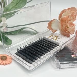 Venta al por mayor 5D <span class=keywords><strong>Flora</strong></span> 0,07 C D <span class=keywords><strong>Curl</strong></span> Super Soft Matte Black Flowering Fairy Extensiones de pestañas Bandeja de pestañas de seda con logotipo personalizado - Product Image 3