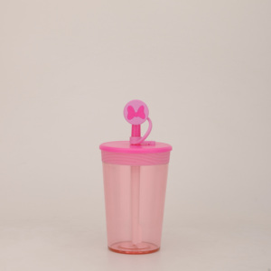 480ml bức tường duy nhất như BPA free nhựa nước trái cây cốc cốc với rơm Nắp - Product Image 5