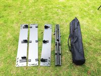 Table de pique-nique pour barbecue extérieur en alliage d'aluminium à hauteur réglable Table de camping IGT avec sac de rangement