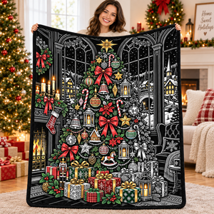Christmas DIY Coloring Blanket Washable Reusable <b>Flannel</b> Graffiti Blanket Family Painting Blanket Custom Christmas Gift for Kids - Product Image 1