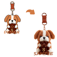 Porte-clés en peluche personnalisé par un fabricant professionnel de peluches, utilisant des tissus absolument sûrs pour les cadeaux
