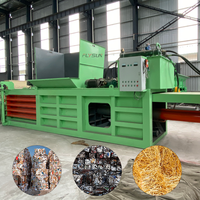 Presse à balles hydraulique pour déchets textiles, conception anti-emmêlement, compacteur pour vieux tissus, presse à balles horizontale pour déchets textiles