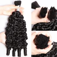 Cheveux humains vierges vietnamiens bouclés en vrac pour tressage, sans trame, pointes spirales, tresses bohèmes