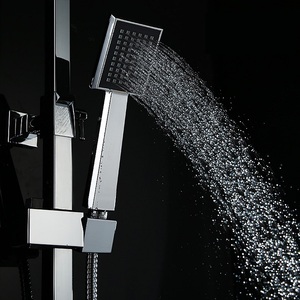 Cuarto <span class=keywords><strong>de</strong></span> baño ducha <span class=keywords><strong>de</strong></span> lujo mezclador montado en la pared <span class=keywords><strong>de</strong></span> <span class=keywords><strong>las</strong></span> precipitaciones <span class=keywords><strong>de</strong></span> ducha cuadrado <span class=keywords><strong>de</strong></span> la cabeza conjunto - Product Image 3