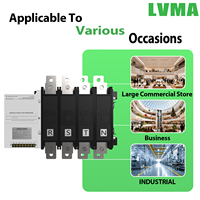 Interruptor de Transferencia Automática Industrial ATS LVMA LMS1-630L Trifásico de 4 Polos con Capacidad de Ruptura de 10kA, Clase PC, para Doble Alimentación