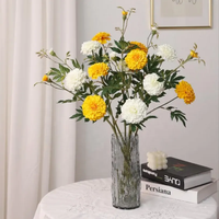 Pabrik grosir bunga buatan Marigold bunga Gerbera bunga kosmos dekorasi rumah ruang tamu buket bunga palsu