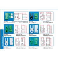 Support d'axe de convoyeur PCB 25 D201 pour lignes de traitement humide dans la fabrication de circuits imprimés, avec résistance chimique et positionnement sécurisé