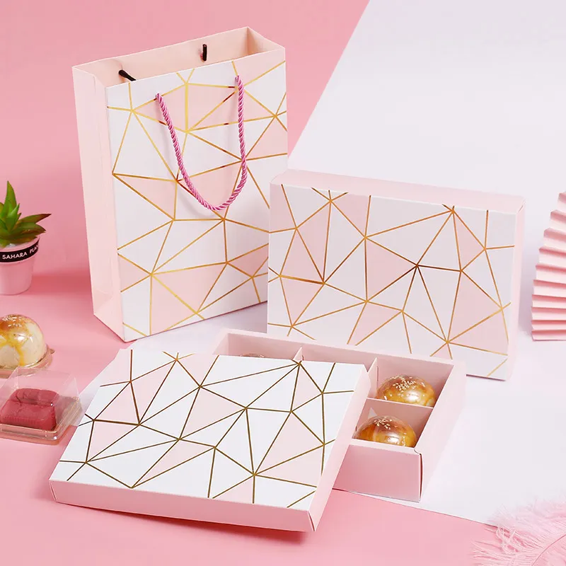 Caja de pastelería de tamaño personalizado, cajas de papel de embalaje de alimentos