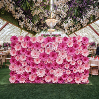 Mur de fleurs artificielles géantes en papier de haute qualité pour la décoration de mariages et de remises de diplômes, idéal comme toile de fond pour les fêtes