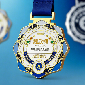 Médaille sportive en métal avec logo personnalisé, design unique, médaille de sport en métal émaillé 3D ajourée, souvenir de marathon - Product Image 6