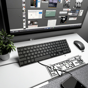 Nouveau pour C50-a Satellite/C50d-a/C50dt-A/C50t-a PS/2 clavier d'ordinateur portable mécanique filaire capacitif commutateurs <span class=keywords><strong>Gateron</strong></span> cadre blanc - Product Image 6