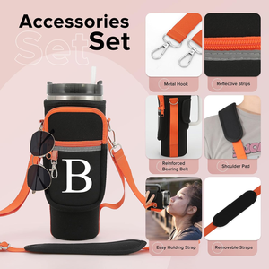Tùy chỉnh Neoprene 30/40 Oz Stanley cup chủ với vai điều chỉnh & dây đeo cầm tay và túi điện thoại cách điện - Product Image 3