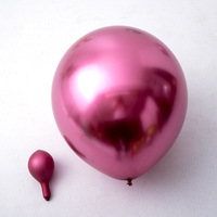 Globos de Látex Cromados Rojos de 12 Pulgadas de Alta Calidad para Decoración de Fiestas, Gran Venta