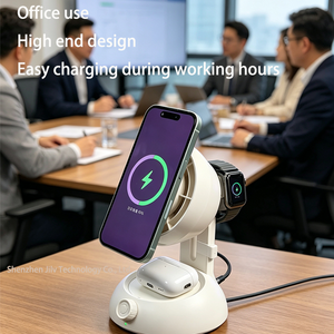 Caricatore Wireless Magnetico 25W PD 2A, Stazione di Ricarica Rapida 3 in 1 con Ventola di Raffreddamento, Dock Pieghevole per iPhone e Watch - Product Image 2