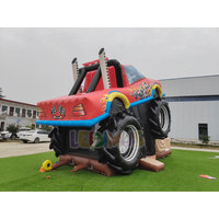 Château gonflable Monster Truck commercial, trampoline gonflable le plus populaire, château gonflable avec toboggan pour les fêtes d'enfants, location