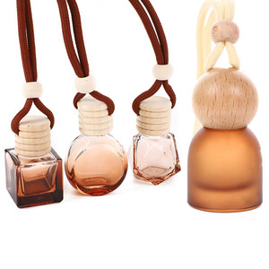Custom Attar Brown Color <b>Mini</b> Auto Recycled Decorative Apple Car Diffuser <b>Bottle</b> Hanging Perfume - Product Image 3