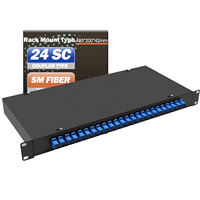 OEM ODF Panneau de brassage fibre optique 12 ports 2U 19 pouces SM SC/LC, Boîtier de raccordement fibre optique, Rail DIN, Inline, POE, IP, GSM, FTTH