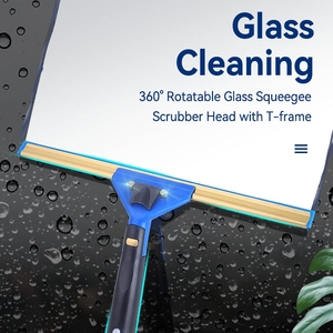 Fábrica 180 °   Limpiacristales Giratorio Resistente con Barra Telescópica, Raspador Profesional para <span class=keywords><strong>Vidrios</strong></span> - Product Image 2