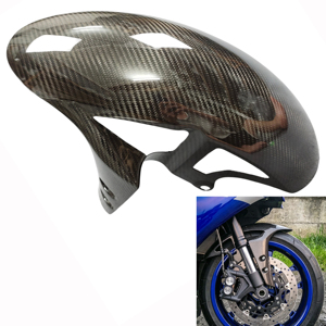 Parafanghi Moto in Fibra di Carbonio 3K 100% Secca, Parafango Anteriore, Accessori Moto per Yamaha YZF R1M 2015-2025 - Product Image 1