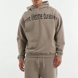 Sweats à capuche pour hommes avec logo personnalisé sweats à capuche fonctionnels avec poche surdimensionnée streetwear sweat à capuche vierge en coton épais à épaules tombantes pour hommes