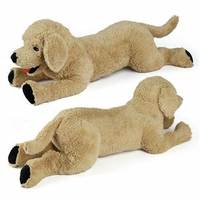 Peluche de chien Golden Retriever géante personnalisée en gros, coussin lesté micro-ondable en forme de Golden Retriever