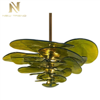 Lustre de style contemporain pour décoration intérieure, villa, appartement, salon, luminaire suspendu en verre LED