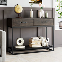 Bois minimal classique moderne entrée canapé tv console table avec tiroir salon meubles sur mesure