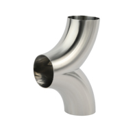 En Acier inoxydable SS304/316L Y Type 3 Voies De Soudure Sanitaire D'extrémité de Raccord de Tuyau Poli