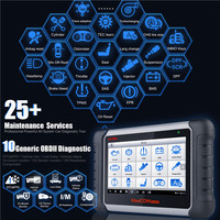 Autel-herramienta de diagnóstico MaxiCOM MK808BT, lector de código bidireccional automotriz, herramienta de escaneo OBD2 mejorada de MK808