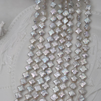 Perles de culture d'eau douce baroques en forme de trèfle à quatre feuilles de 8 mm, en vrac, pour la création de bijoux fantaisie faits main, colliers, boucles d'oreilles et artisanat.