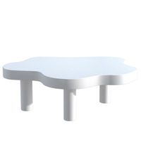 Table basse WANEMI de style nordique moderne, petite, réglable, en bois, inspirée des nuages, avec un design créatif pour le salon