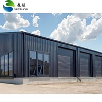 Atelier modulaire en structure d'acier extensible, extension pratique pour l'agrandissement d'usine, conception moderne, ISO