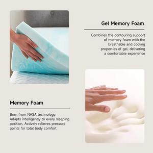 Matelas orthopédique en mousse à mémoire de forme avec gel de massage, confortable, à surface supérieure compacte, roulé et compressé sous vide, fourni directement par l'usine - Product Image 3