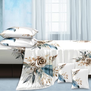 Hiện Đại Hoa Nữ Hoàng Kích Thước 6Pcs Polyester Được Trang Bị Tấm Sâu Túi Dễ Dàng An Toàn Bộ Đồ Giường Cho Nhà Khách Sạn Cho Phụ Nữ Trẻ Em Thanh Thiếu Niên - Product Image 1