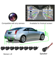 8 Sensor Dual Depan Belakang Visual Video Android Layar Besar Sensor Parkir Radar Mundur Blind Spot Parktronic 1 Tahun
