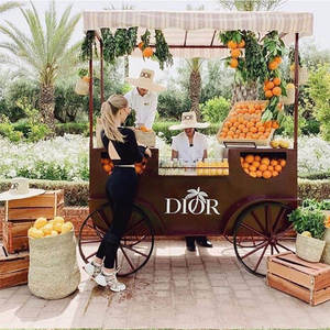 Customized Candy Tropical Fruit Display Mobile <strong>Food</strong> <strong>Cart</strong> 200 Units Capacity 2/4 Wheels <strong>Indoor</strong>/Outdoor Use Wedding Use E-Candy - Product Image 5