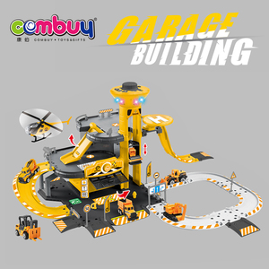 Ensemble de <span class=keywords><strong>garage</strong></span> de montage DIY avec piste de slot en métal moulé sous pression, parking pour enfants, jouet - Product Image 5