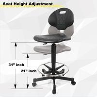 Chaise ergonomique ESD pour atelier industriel avec dossier, mobilier de laboratoire, chaise de laboratoire informatique, tabouret, chaise de sécurité EPI