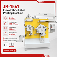 Machine d'impression flexographique pour étiquettes textiles JR-1541, homologuée CE, fournie par l'usine, vitesse d'impression de 60 m/min, garantie 1 an