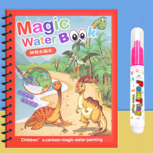 Dipingi con libri d'acqua per bambini dai <span class=keywords><strong>2</strong></span> ai 4 anni regalo di compleanno animale dinosauro unicorno riutilizzare libri di pittura giocattoli con penna - Product Image 3