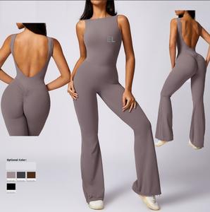 Tuta Intera Sportiva da Donna con Gamba Larga per Corsa, <span class=keywords><strong>Allenamento</strong></span>, Fitness e Sport - Product Image 1