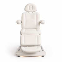 Table de massage électrique pliable de luxe en acier inoxydable réglable avec repose-pieds pour salon, spa et soins de la peau
