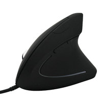 Mouse Vertikal Tangan Kiri Berkabel Mouse Gaming Ergonomis 1200 1600 DPI USB Optik Mouse Sehat untuk Komputer PC