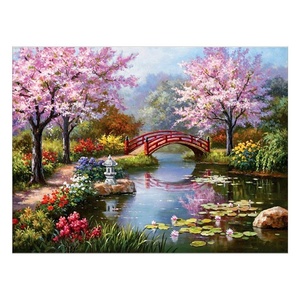 Peinture au diamant de haute qualité, <span class=keywords><strong>jardin</strong></span>, style <span class=keywords><strong>japonais</strong></span> traditionnel, image de <span class=keywords><strong>jardin</strong></span> - Product Image 1