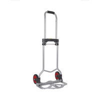Chariot à bagages à tige de traction Portable chariot de manutention outils de quincaillerie chariot à main pliable en acier pour l'école de bureau à domicile