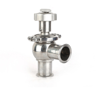 Katup Pengaman Manual Longding Sanitary Stainless Steel 304/316L Food Grade Clamp Relief Valve