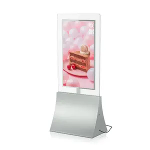 43 55Inch Ultra Slanke Muur Gemonteerde Lcd Dubbelzijdig Dual Screen Reclame Wifi Muur Opknoping Digitaal Etalage Display