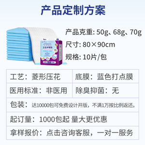 แผ่นรองซับสำหรับผู้ใหญ่ Kangyi Doctor ขนาด 80x90 ซม. ผ้าปูที่นอนกันน้ำสำหรับผู้สูงอายุ แบบใช้แล้วทิ้ง พร้อมโลโก้ตามสั่ง - Product Image 4